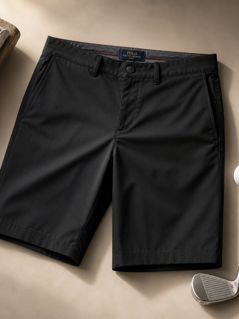 Jachs NY Shorts Mens 36 Black Stretch Flat Front Casual Golf Performance